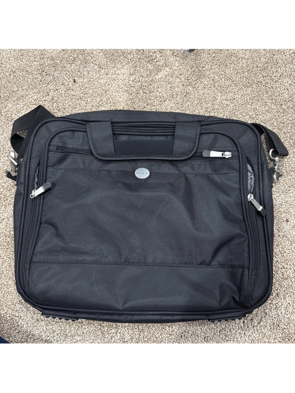 Dell Laptop Briefcase 16" Messenger Bag Black Shoulder Strap Travel Case